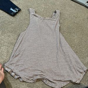 American eagle open back, striped tank top size small